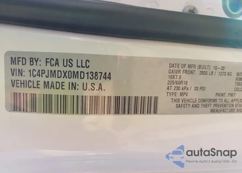 2021 Jeep Cherokee Limited из США, поврежденный, VIN 1C4PJMDX0MD138744